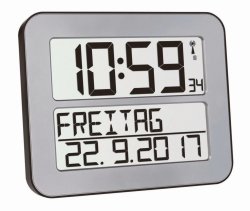 Radio controlled wall clock TimeLine Max with digital display | Type : TimeLine Max